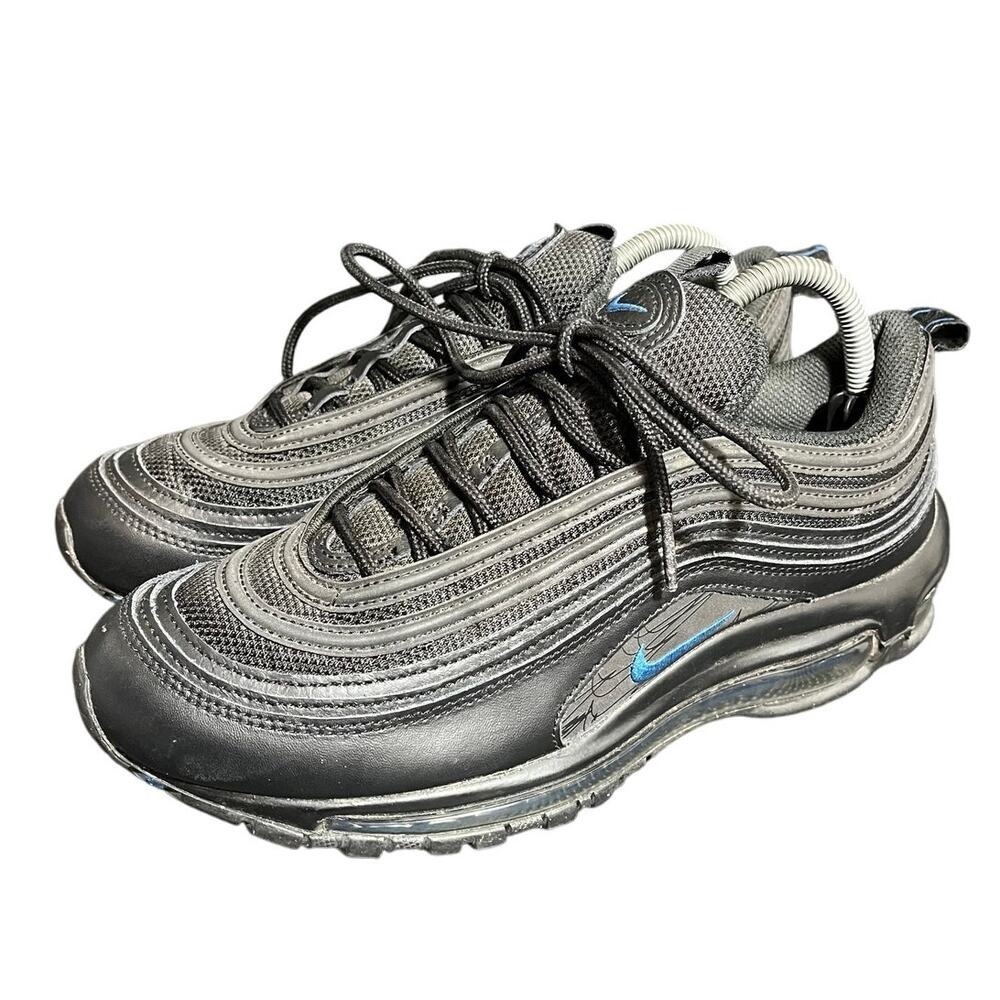 Nike Air‎ Max 97 Mens 8.5 Black Blue DZ4505-001 Running Shoes Sneakers